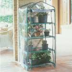 Serra Azalea 4 ripiani 70 x 50 x 158 cm acciaio verniciato PVC verde trasparente - 4964 - 2