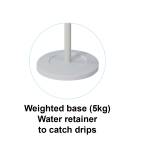 Appendiabiti a 6 ganci Music con 3 miniganci 175 cm bianco legno - 23735 - 4