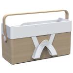 Organizer portatile da scrivania Ergobox S 42,5 x 23 x 15 cm legno PET ABS legno bianco grigio - 10409 - 2