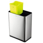 Cestino con sensore No TouchDuo 2 x 20 lt 46,5 x 27 x 65 cm acciao PPL argento metallizzato - 30094 - 2