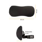 Cuscino Lombare Breyta 17 x 35 x 6 cm in tessuto nero - 30118 - 1