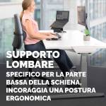 Cuscino Lombare Breyta 17 x 35 x 6 cm in tessuto nero - 30118 - 5