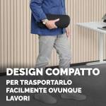 Cuscino Lombare Breyta 17 x 35 x 6 cm in tessuto nero - 30118 - 6