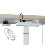 Scrivania Compatta Elettrica Sit Stand fissa 80 x 60 x 65,130 cm bianco - 1029 - 2