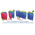 Blocco One Color 4 x 4 A4 forato 5 mm 1 rigo 120 fogli 80 gr spiralato - 2213 - 1