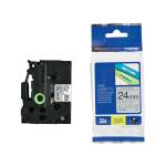 Nastro metallizzato nero argento opaco 24 mm x 8mt - 6605