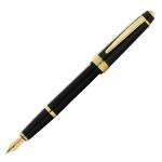 Penna stilografica Bailey Light punta M fusto nero oro - 5588