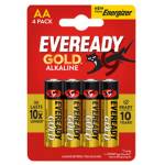 Pila stilo AA 1,5 V Eveready Gold alcalina blister 4 pezzi - 5685