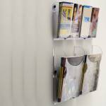 Portariviste da parete Ice 2 tasche 1,3 A4 set 2 pezzi - 13446 - 1