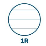 Maxiquaderno Monocromo A4,1 rigo 70 fogli 80 gr 4 fori microperforato - 6085 - 1