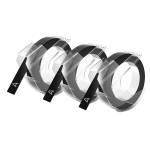 Nastro a rilievo 9 mm x 3 mt nero blister 3 nastri - 10906 - 1