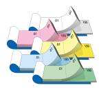 Blocco numerato 1,100 colori assortiti 13 x 6 cm - 453 - 1