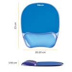 Mousepad con poggiapolsi in gel blu trasparente - 2636 - 1