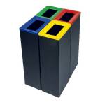 Contenitore gettacarte Bob Color 30 x 20 x 70 cm 42 lt metallo nero - 12217 - 1
