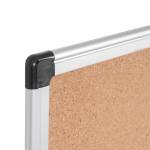 Lavagna 45 x 60 cm superficie in sughero cornice in alluminio - 26906 - 3