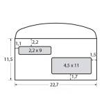Busta doppia finestra lembo gommato 11,5 x 22,7 cm 80 gr bianco - 29983 - 1