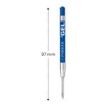 Refill sfera QuinkGel punta media metallo blu - 15508 - 2