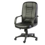 Poltrona direzionale Detroit con ruote e braccioli nero - 8924