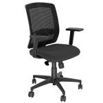 Poltrona semidirezionale Molly MLA con braccioli regolabili nero - 10045