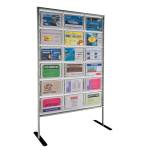 Porta avvisi Menpa da terra 18 display A4 orizzontali - 17552