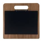 PortaMenu a tagliere con anelli Chopping Board 32 x 24 cm legno di noce - 18685