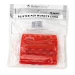 Portamonete PVC 5 cent rosso blister 20 pezzi - 18724