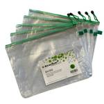 Busta a rete con cerniera verde - PVC - B4 - 31,2 x 41,2 cm - trasparente - conf. 5 pezzi - Starline - 5073.STL7312 - 8025133103161 - DMwebShop