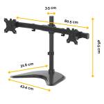 Braccio porta monitor Doppio Freestanding - Fellowes - 8043701 - 43859728008 - DMwebShop