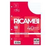 Ricambi forati Quaxima - A4 - 1 rigo - 80 gr - 40 fogli - Pigna - 00629031R - 8005235204485 - DMwebShop