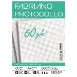 Foglio protocollo A4,5 mm 60 gr confezione 200 fogli - 6403
