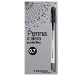 Penna a sfera con cappuccio punta fine 0,7 mm nero - 3946