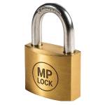 Lucchetto ad arco ottone massiccio 5 x 3 x 1,2 cm oro - 3569