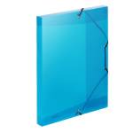 Cartella 3 lembi con elastico angolare Lumina 24 x 32 cm dorso 2,5 cm PP blu - 1745