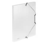 Cartella 3 lembi con elastico angolare Lumina 24 x 32 cm dorso 2,5 cm PP trasparente - 1723