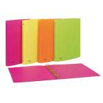 Raccoglitore neon 4 anelli tondi 15 mm 22 x 30 cm PP colori assortiti - 6722