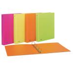 Raccoglitore neon 4 anelli tondi 30 mm 22 x 30 cm PP colori assortiti - 6459