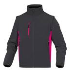 Giacca Softshell MySen 2 - tessuto Softshell-poliestere-elastan - taglia M - grigio-fucsia - Deltaplus - MYSE2GFTM - 3295249222291 - DMwebShop