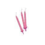 Candeline con supporto H 8 cm rosa - 22125