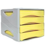 Cassettiera Keep Colour Pastel 25 x 32 cm cassetti 5 cm grigio giallo - 18057