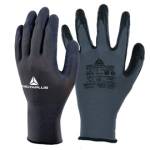 Guanti da lavoro VE630 poliestere palmo lattice taglia 08 grigio nero - 22055