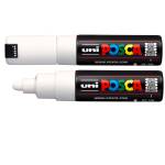 Marcatore a base d acqua Uni Posca PC7M punta tonda large 4,5-5,5 mm bianco - 22304