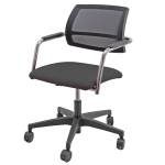 Poltroncina visitatore Lithium LTGN con braccioli inclusi nero - 12918