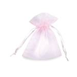 Sacchetti bomboniera Milly 8,5 x 10 cm organza rosa - 22159