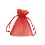 Sacchetti bomboniera Milly 8,5 x 10 cm organza rosso - 22158