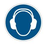 Pittogramma adesivo da terra Indossare protezione auricolare diametro 43 cm - 22630