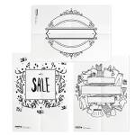 Stencil foglio A2 SCONTI set 3 pezzi - 22665