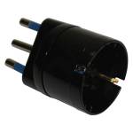 Adattatore semplice - spina 2P+T 16 A - presa schuko 16 A - nero - Mkc - 492518358 - 8006012097887 - DMwebShop