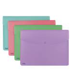 Buste con bottone Pastel - A4 - colori assortiti - PP - conf. 5 pezzi - Favorit - 400121107 - 8006779025956 - DMwebShop