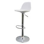 Sgabello Bobba PPL acciaio cromato 39 x 42 x 83,104 cm bianco - 24807