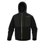 Giacca Softshell Horten tessuto Softshell poliestere elastan con cappuccio taglia XL nero giallo - 9264